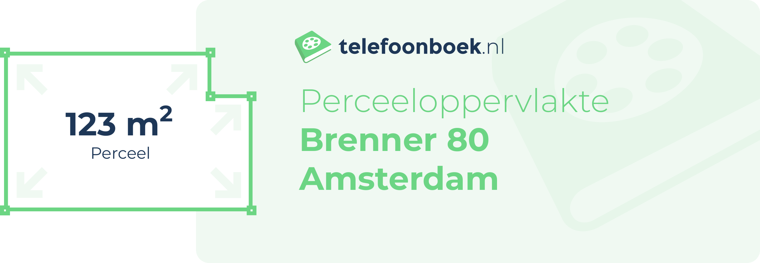 Perceeloppervlakte Brenner 80 Amsterdam