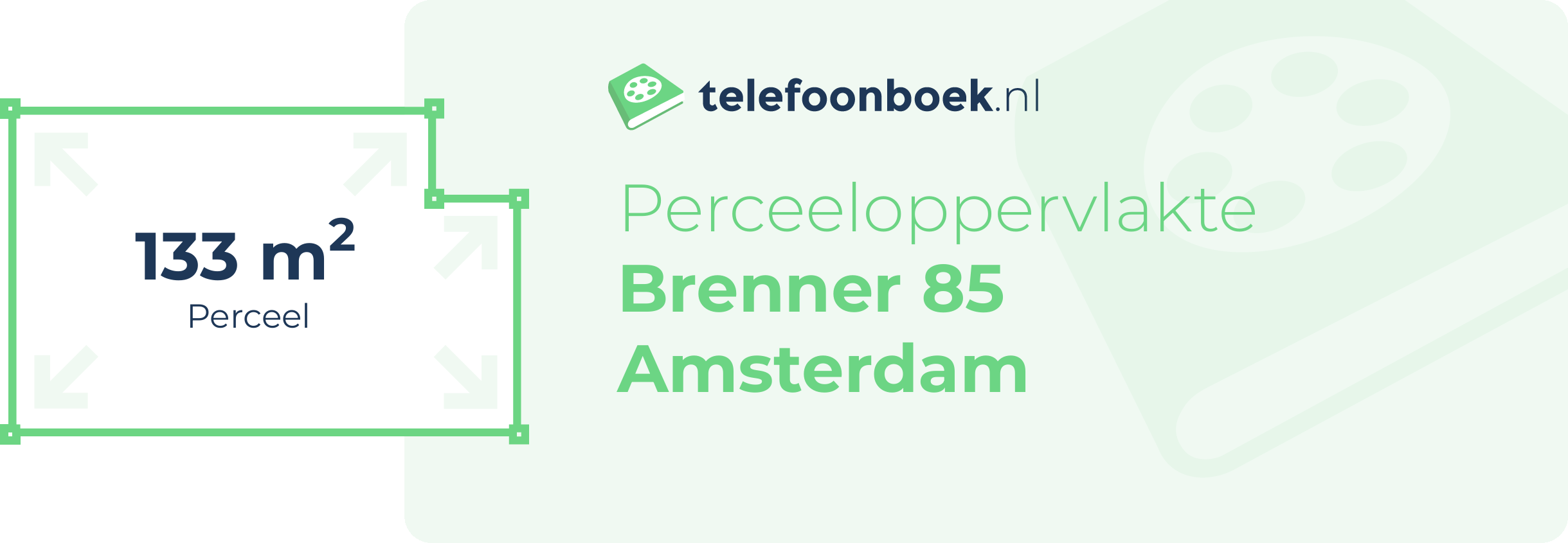 Perceeloppervlakte Brenner 85 Amsterdam