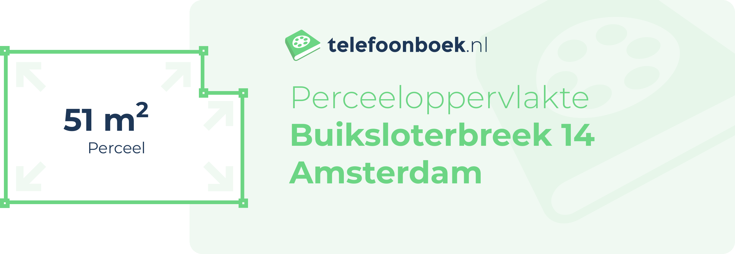 Perceeloppervlakte Buiksloterbreek 14 Amsterdam