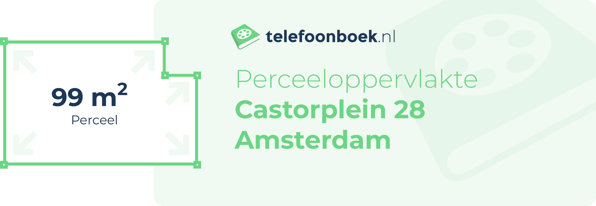 Perceeloppervlakte Castorplein 28 Amsterdam
