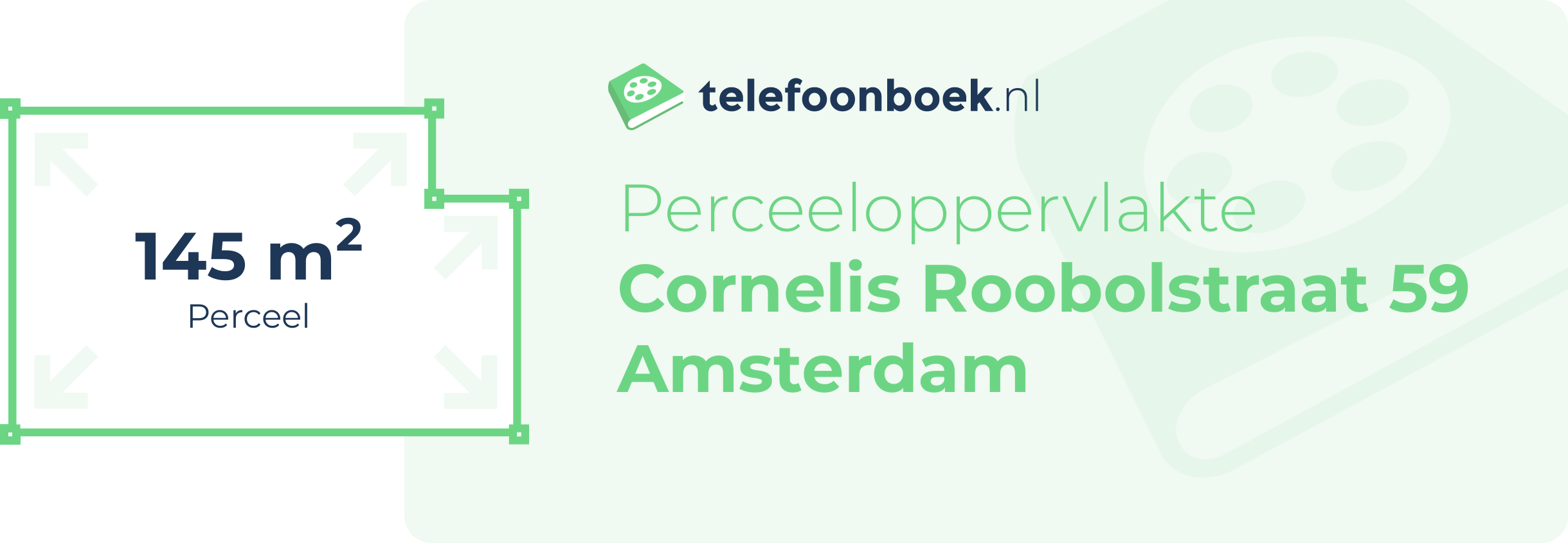 Perceeloppervlakte Cornelis Roobolstraat 59 Amsterdam