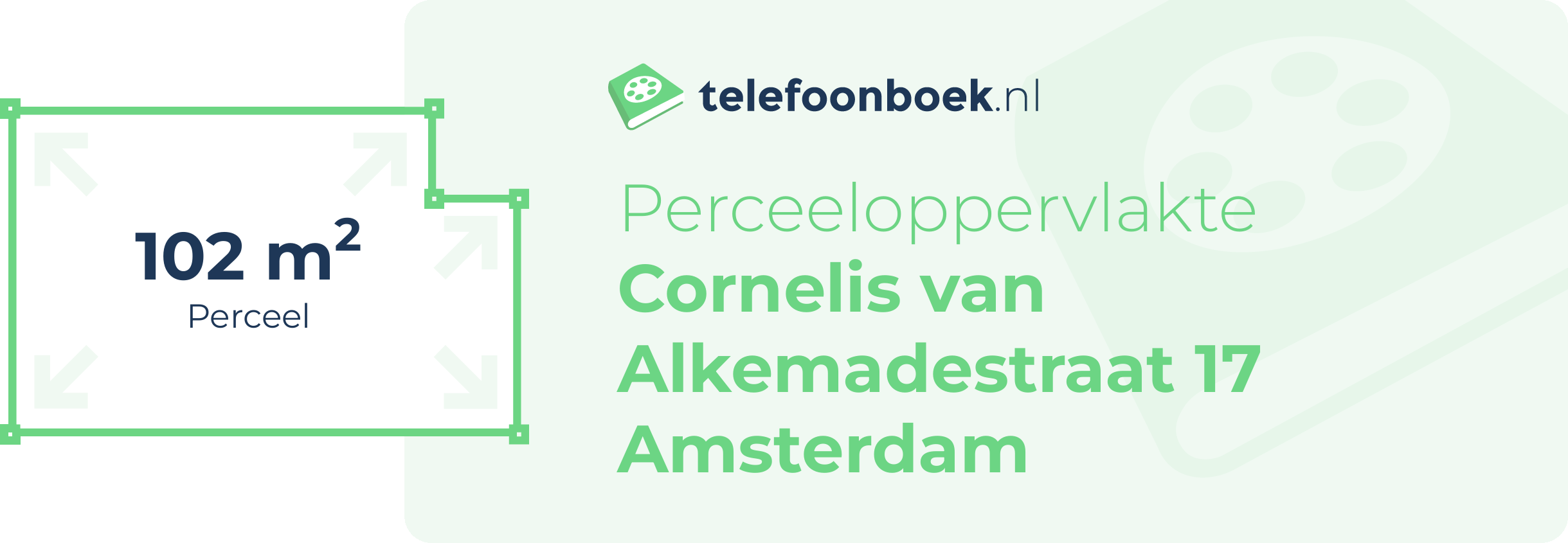 Perceeloppervlakte Cornelis Van Alkemadestraat 17 Amsterdam