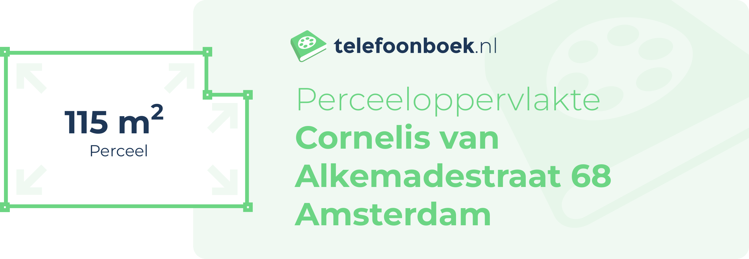 Perceeloppervlakte Cornelis Van Alkemadestraat 68 Amsterdam