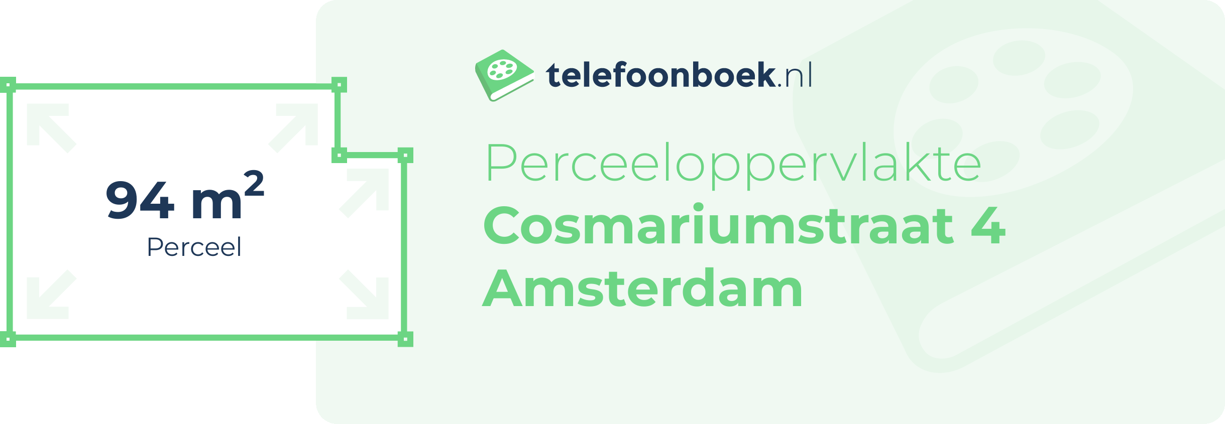 Perceeloppervlakte Cosmariumstraat 4 Amsterdam