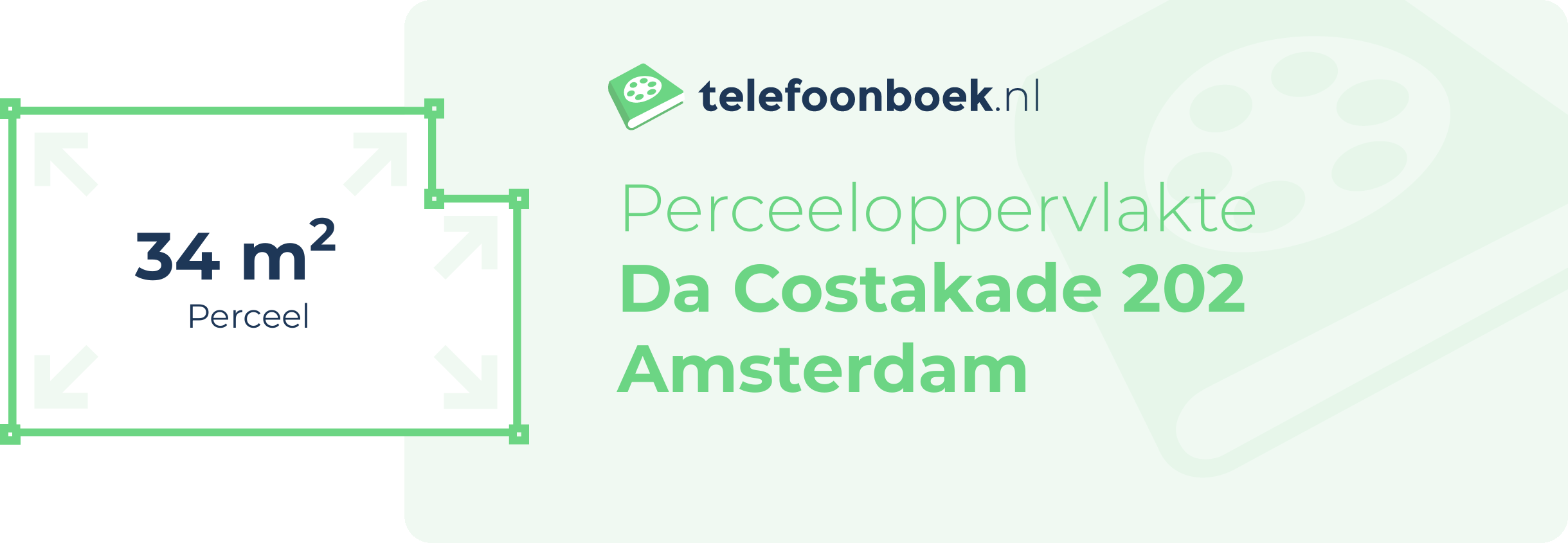 Perceeloppervlakte Da Costakade 202 Amsterdam