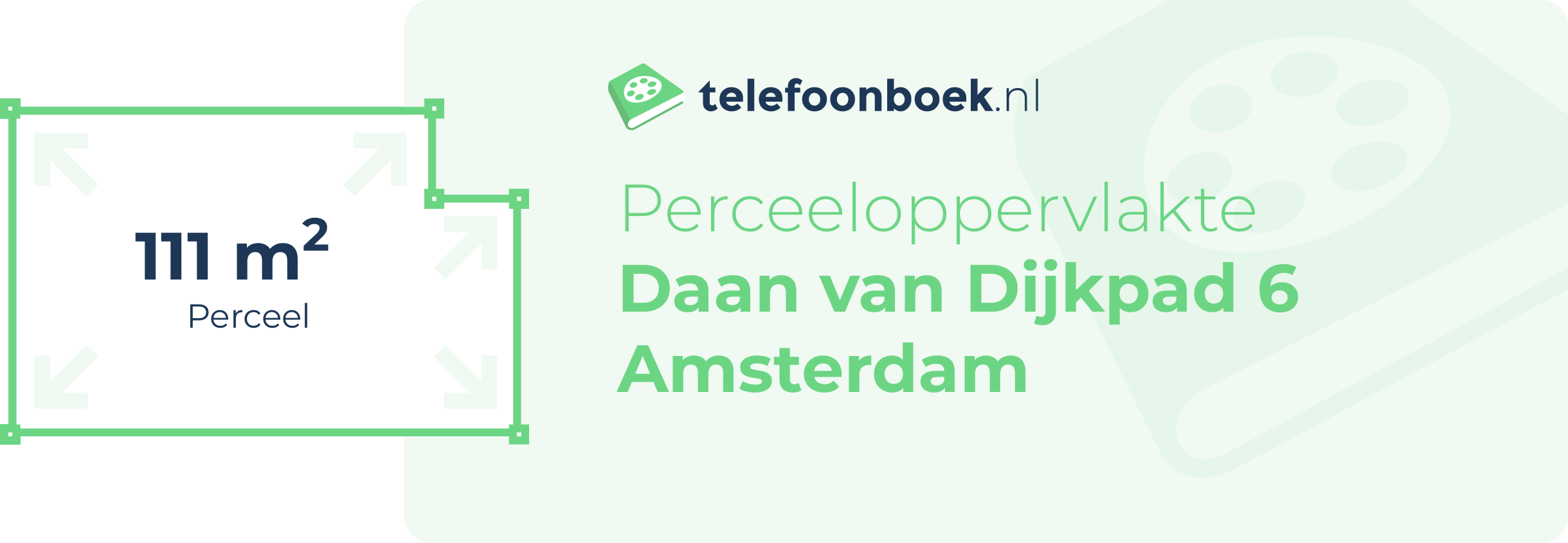 Perceeloppervlakte Daan Van Dijkpad 6 Amsterdam