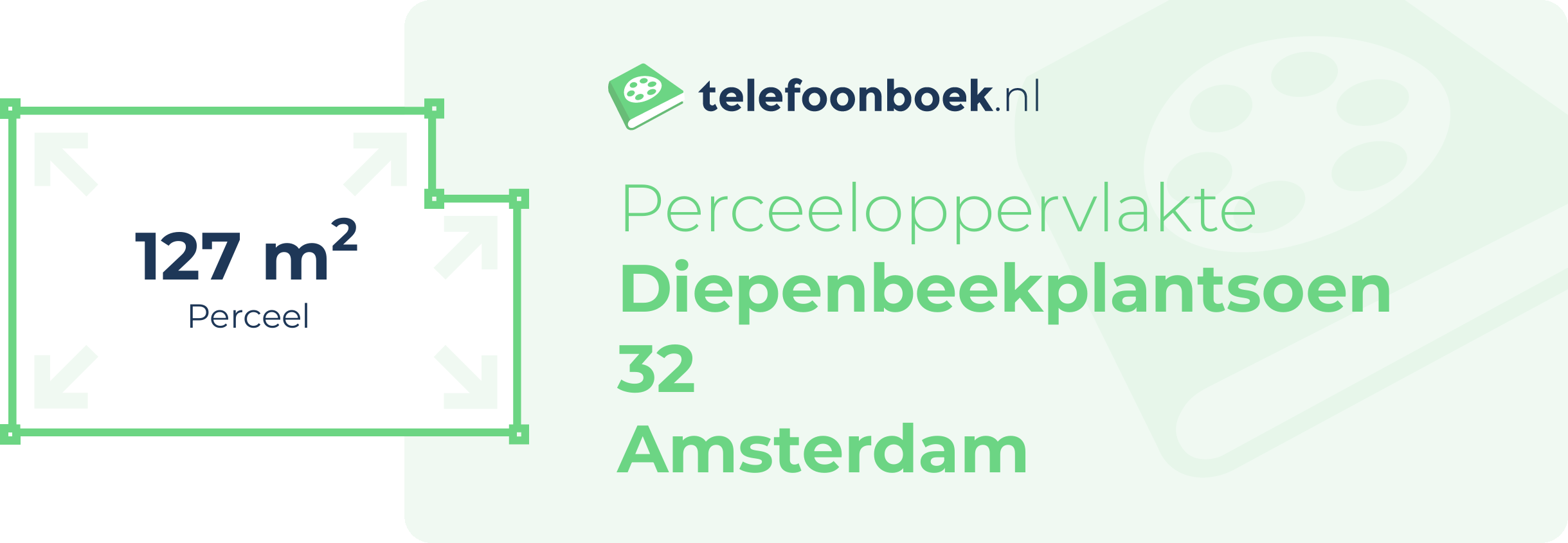 Perceeloppervlakte Diepenbeekplantsoen 32 Amsterdam