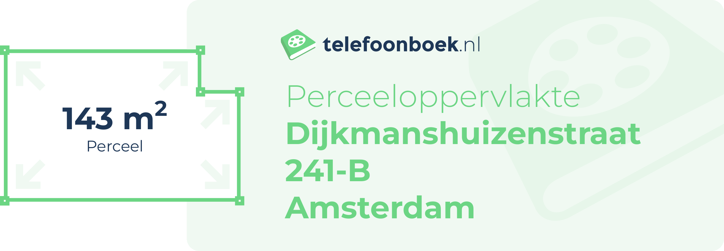 Perceeloppervlakte Dijkmanshuizenstraat 241-B Amsterdam