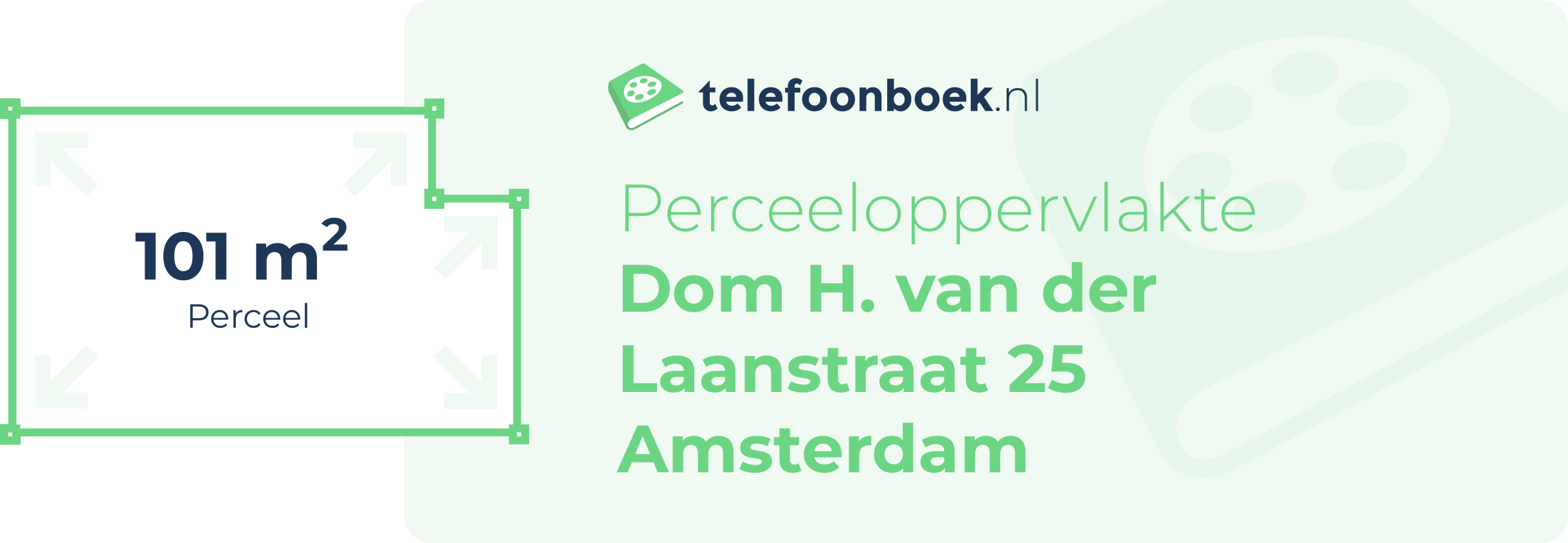 Perceeloppervlakte Dom H. Van Der Laanstraat 25 Amsterdam