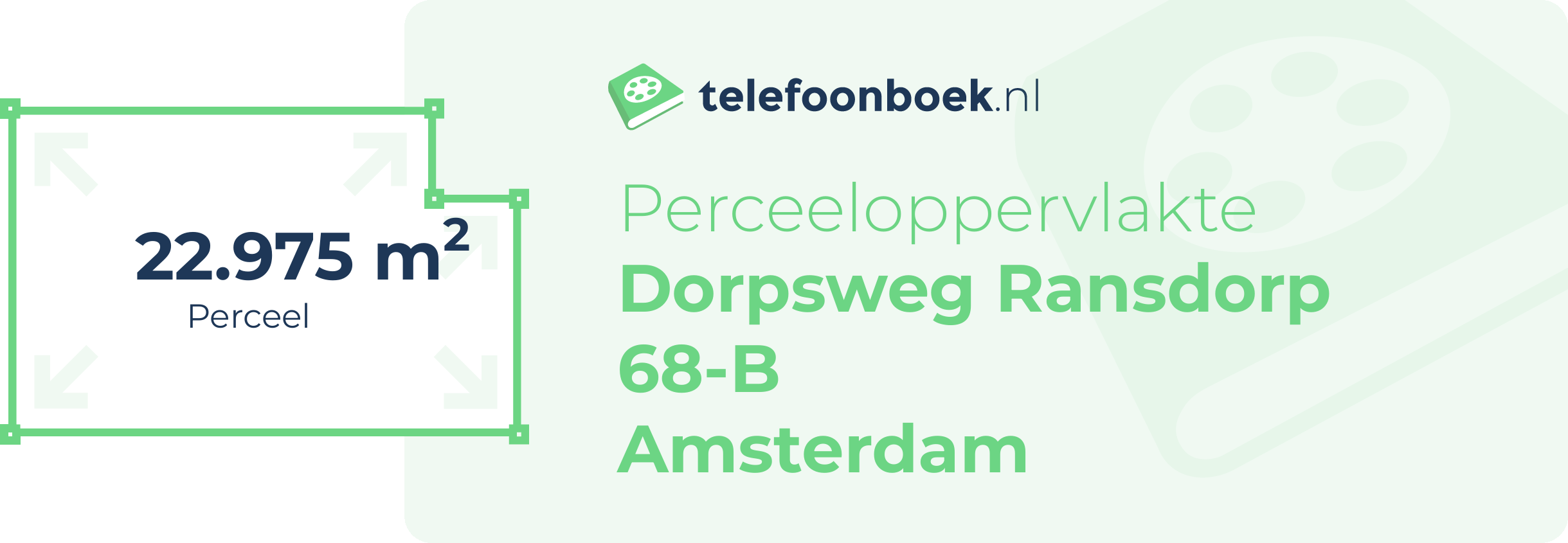 Perceeloppervlakte Dorpsweg Ransdorp 68-B Amsterdam