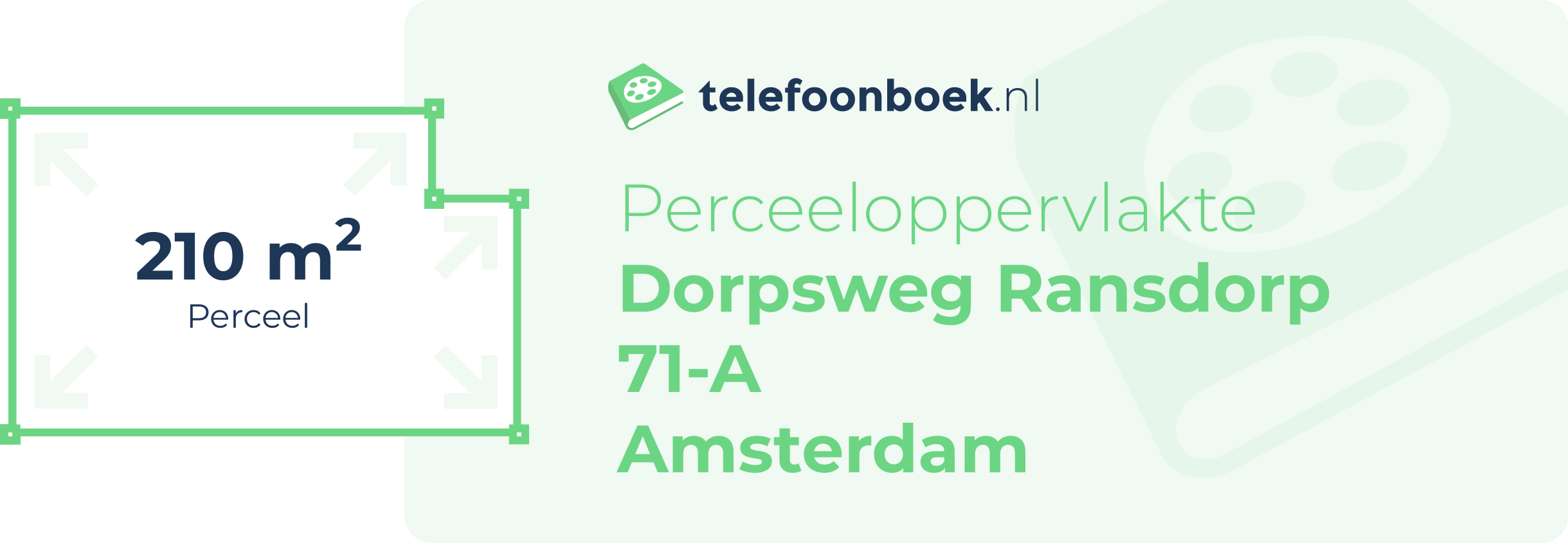 Perceeloppervlakte Dorpsweg Ransdorp 71-A Amsterdam