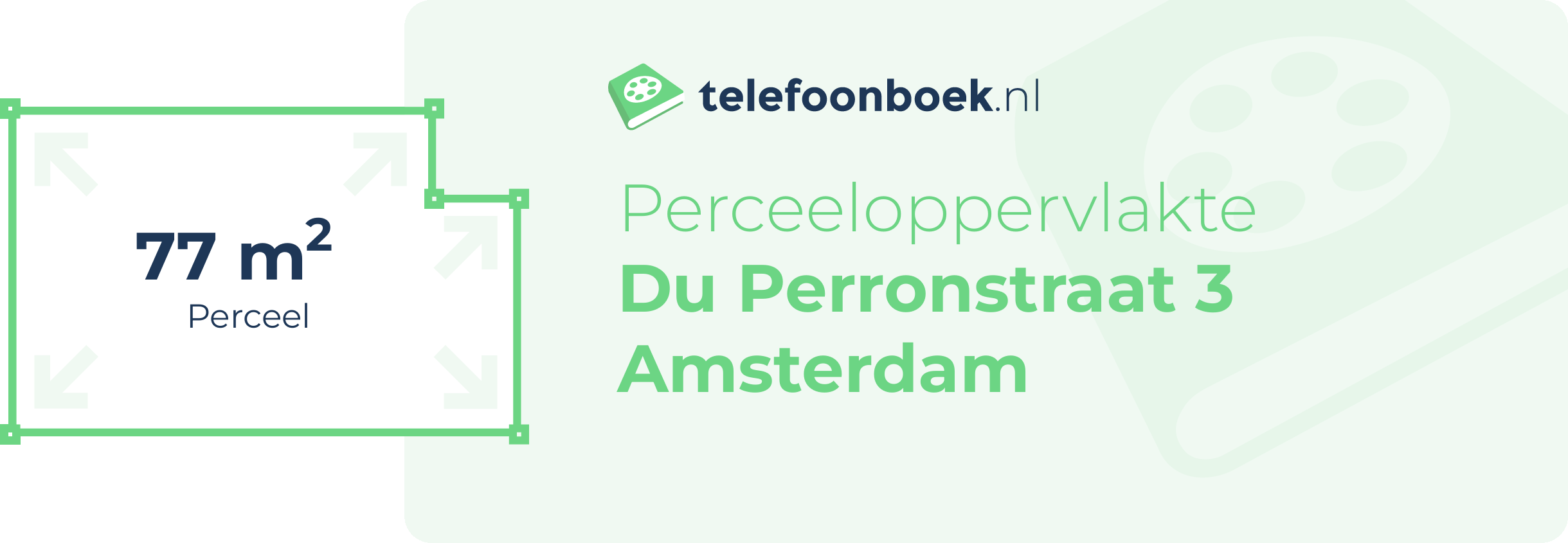 Perceeloppervlakte Du Perronstraat 3 Amsterdam