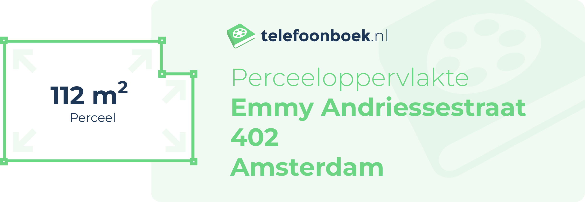 Perceeloppervlakte Emmy Andriessestraat 402 Amsterdam