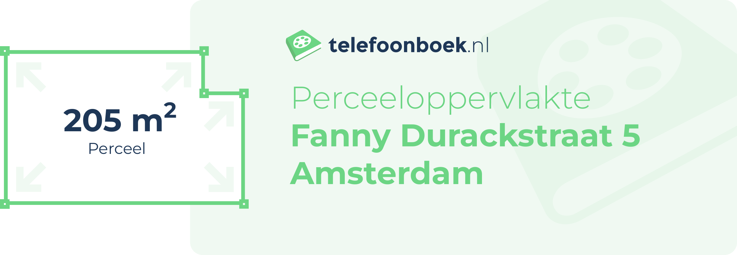 Perceeloppervlakte Fanny Durackstraat 5 Amsterdam