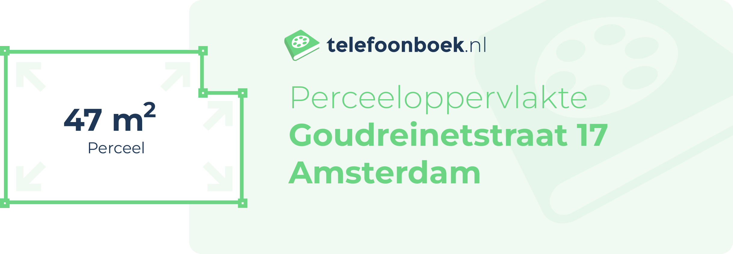 Perceeloppervlakte Goudreinetstraat 17 Amsterdam