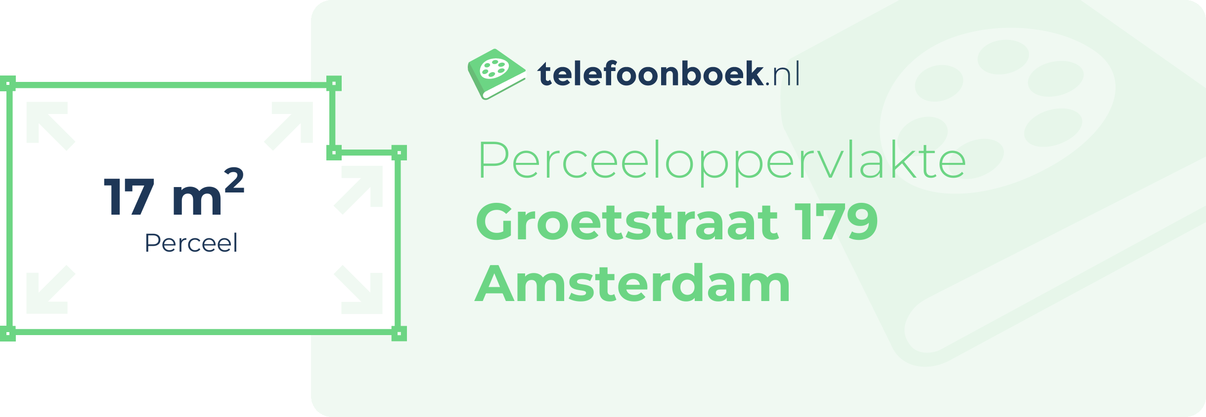 Perceeloppervlakte Groetstraat 179 Amsterdam