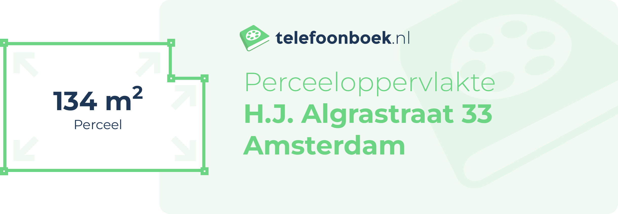 Perceeloppervlakte H.J. Algrastraat 33 Amsterdam