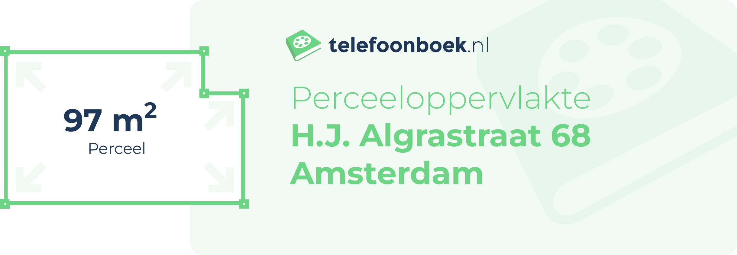 Perceeloppervlakte H.J. Algrastraat 68 Amsterdam