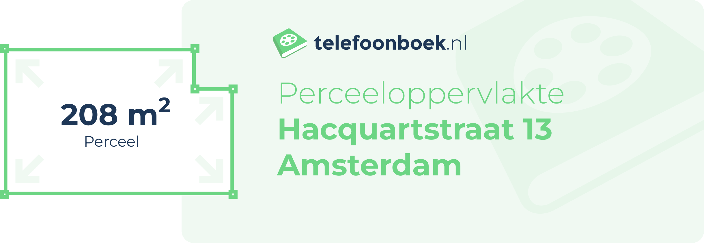 Perceeloppervlakte Hacquartstraat 13 Amsterdam