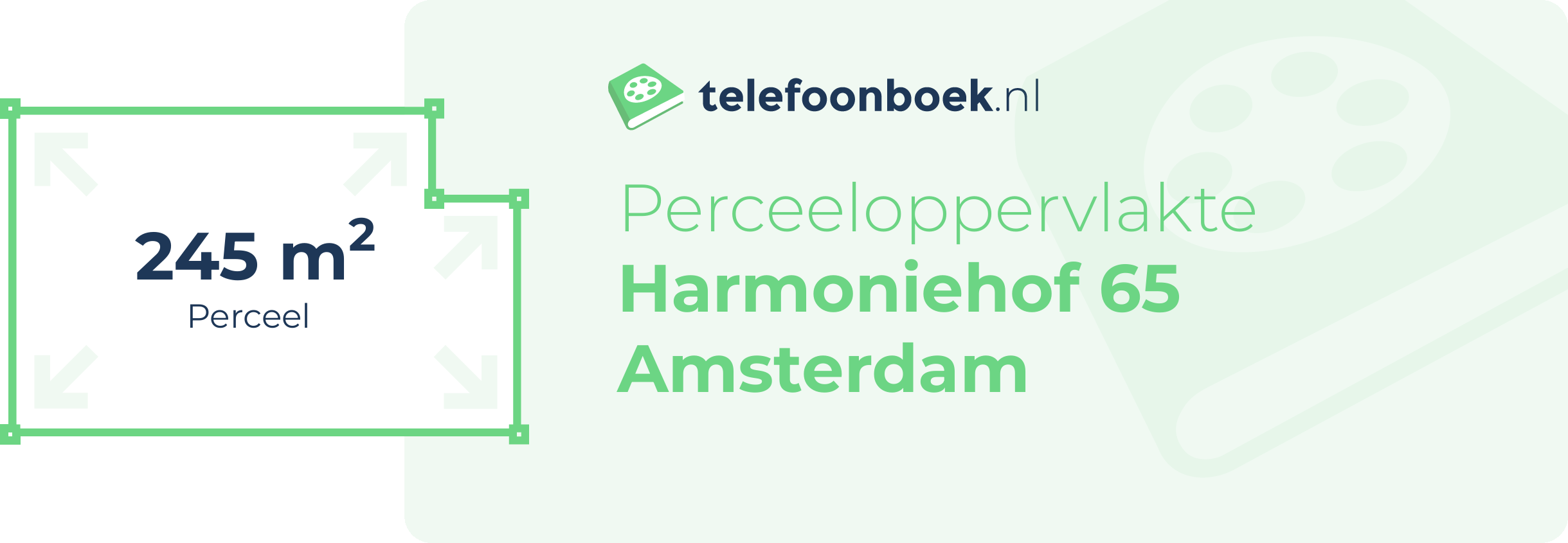 Perceeloppervlakte Harmoniehof 65 Amsterdam