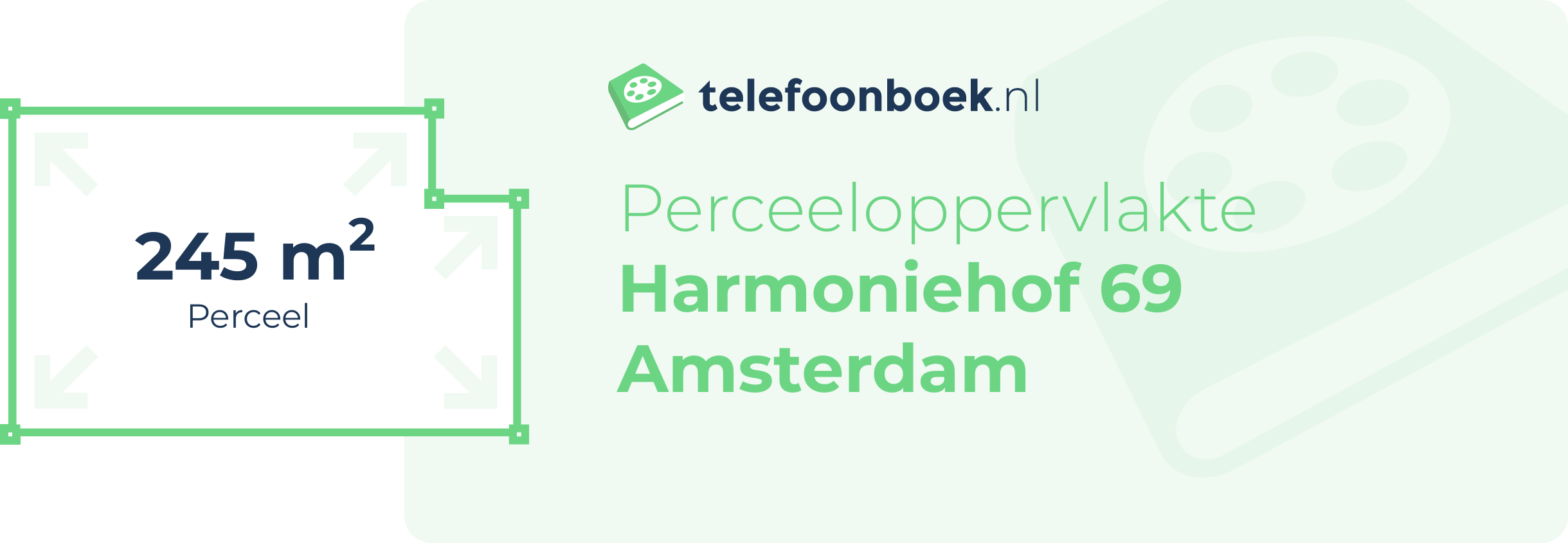 Perceeloppervlakte Harmoniehof 69 Amsterdam