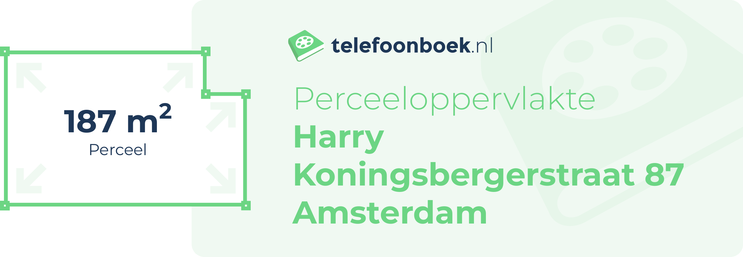Perceeloppervlakte Harry Koningsbergerstraat 87 Amsterdam