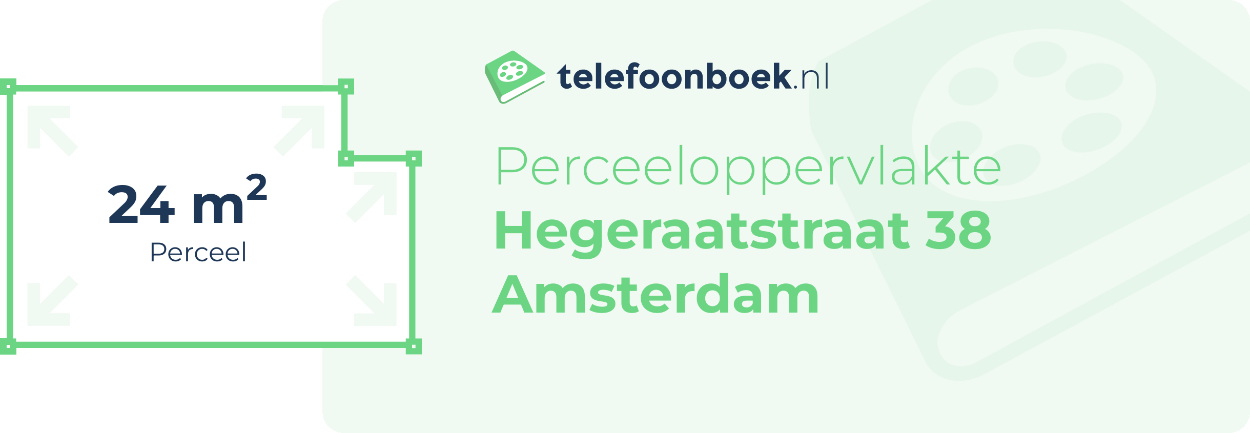 Perceeloppervlakte Hegeraatstraat 38 Amsterdam