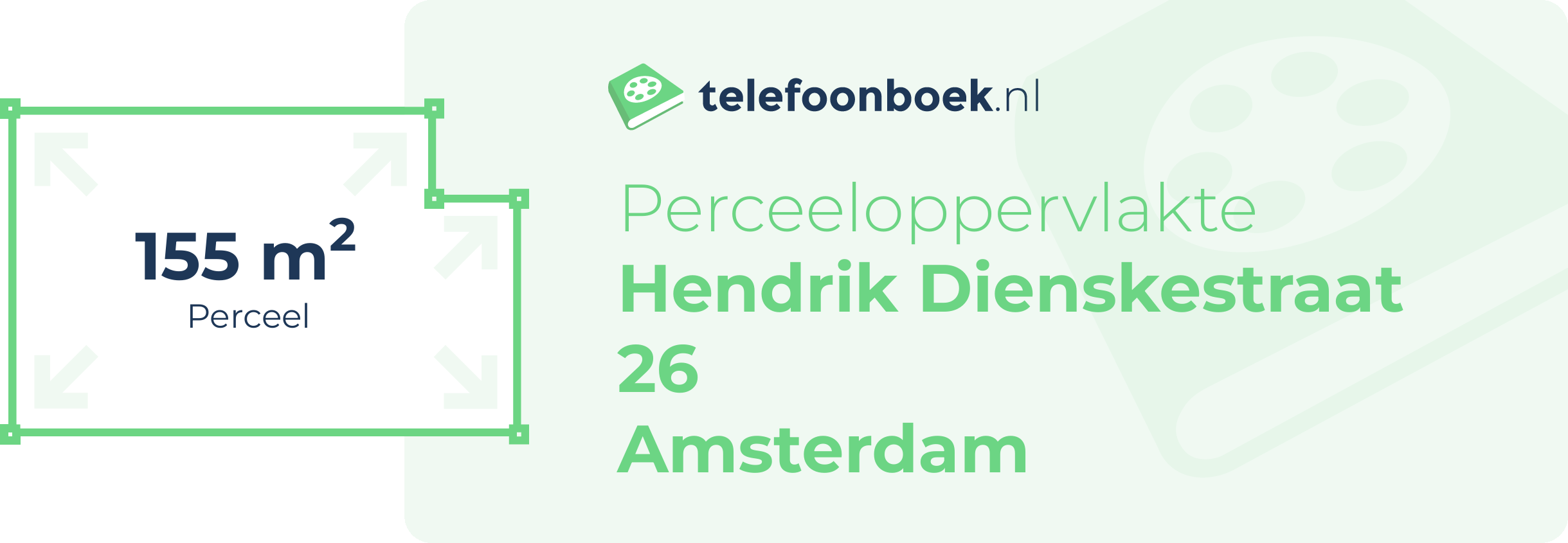 Perceeloppervlakte Hendrik Dienskestraat 26 Amsterdam