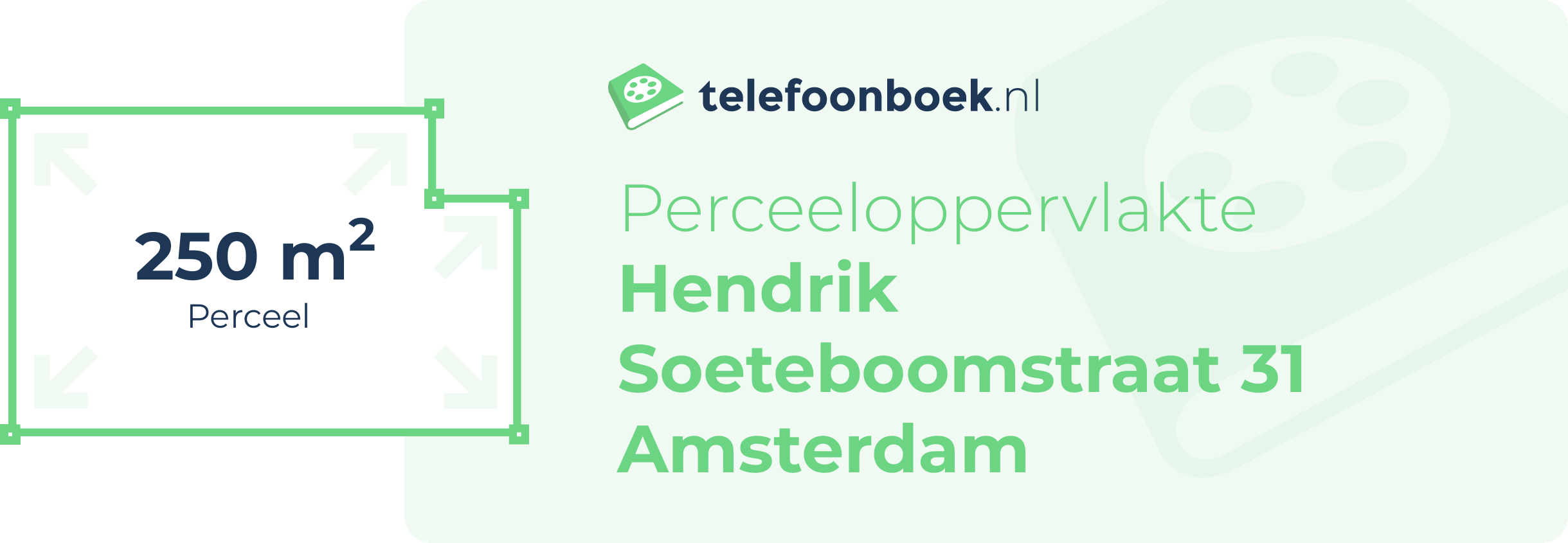 Perceeloppervlakte Hendrik Soeteboomstraat 31 Amsterdam