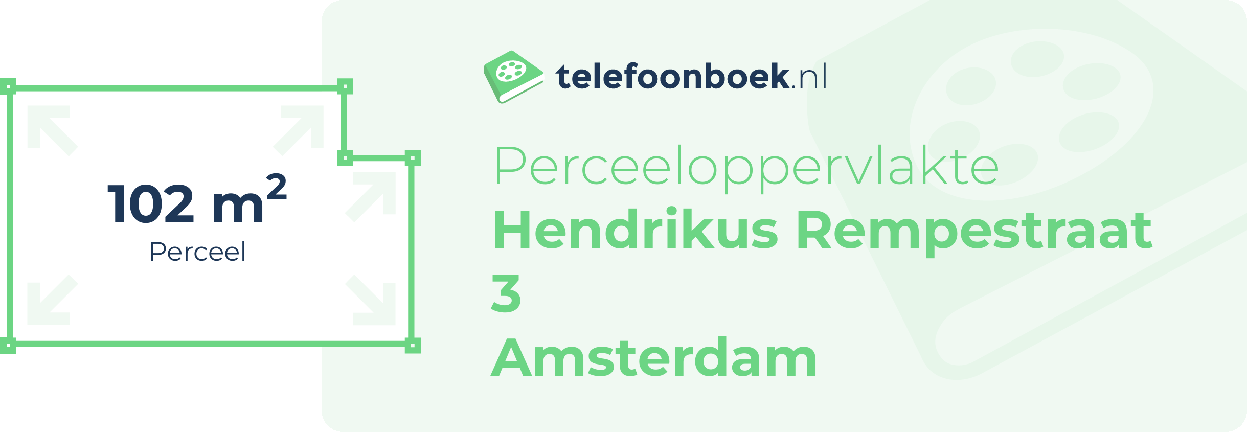 Perceeloppervlakte Hendrikus Rempestraat 3 Amsterdam