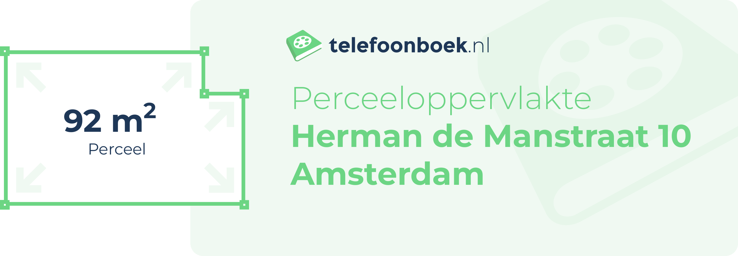 Perceeloppervlakte Herman De Manstraat 10 Amsterdam