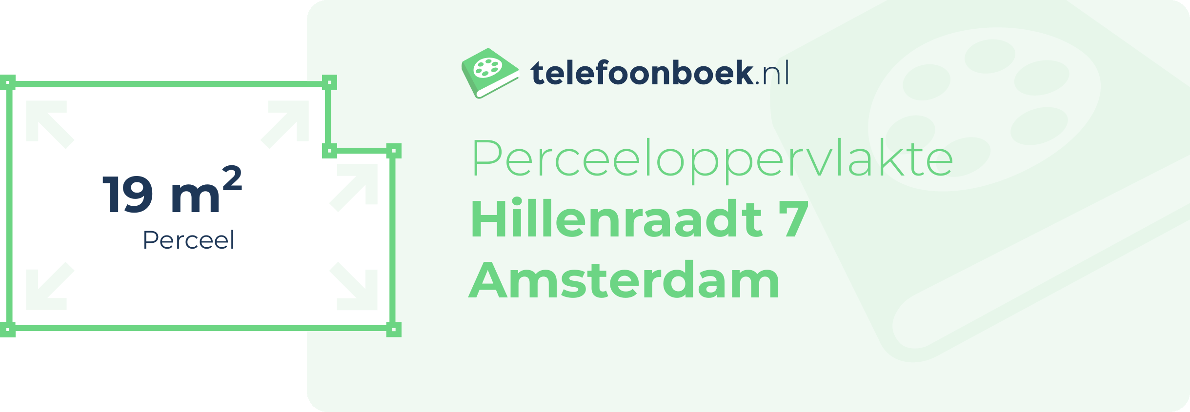 Perceeloppervlakte Hillenraadt 7 Amsterdam