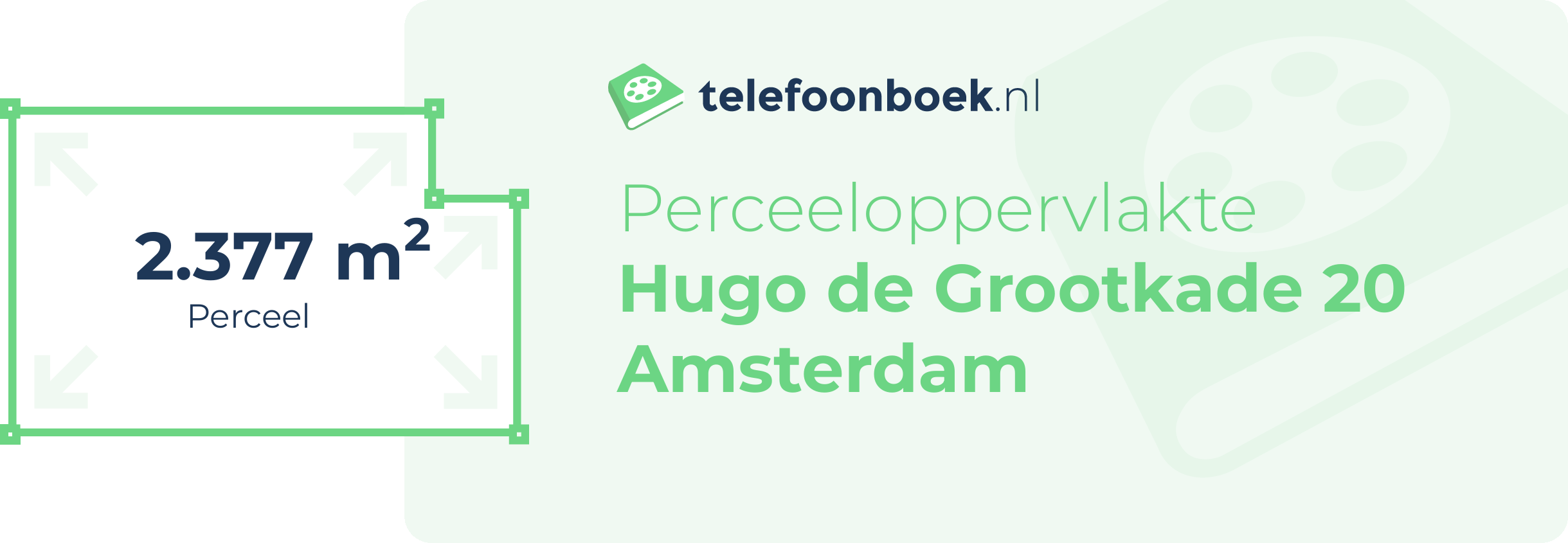 Perceeloppervlakte Hugo De Grootkade 20 Amsterdam