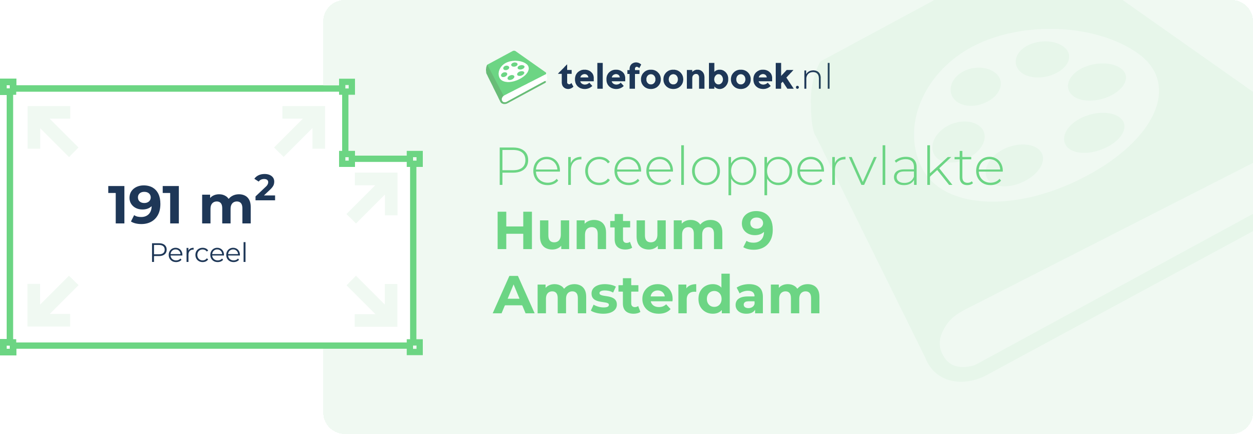 Perceeloppervlakte Huntum 9 Amsterdam