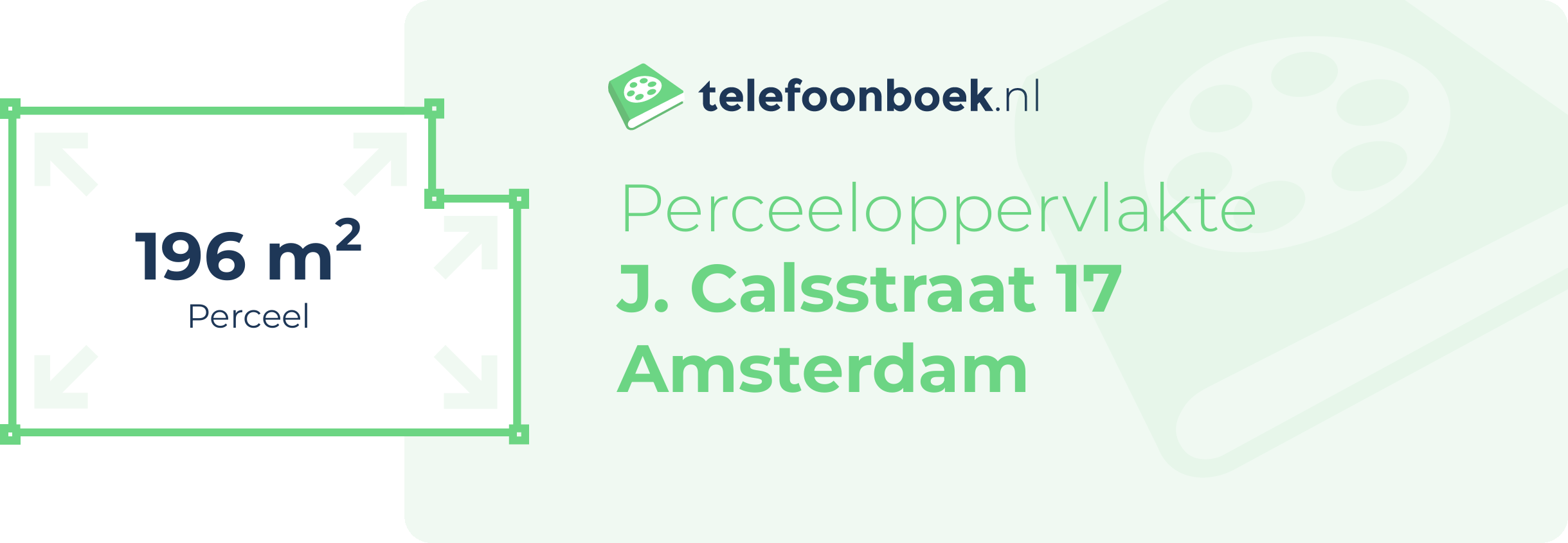 Perceeloppervlakte J. Calsstraat 17 Amsterdam