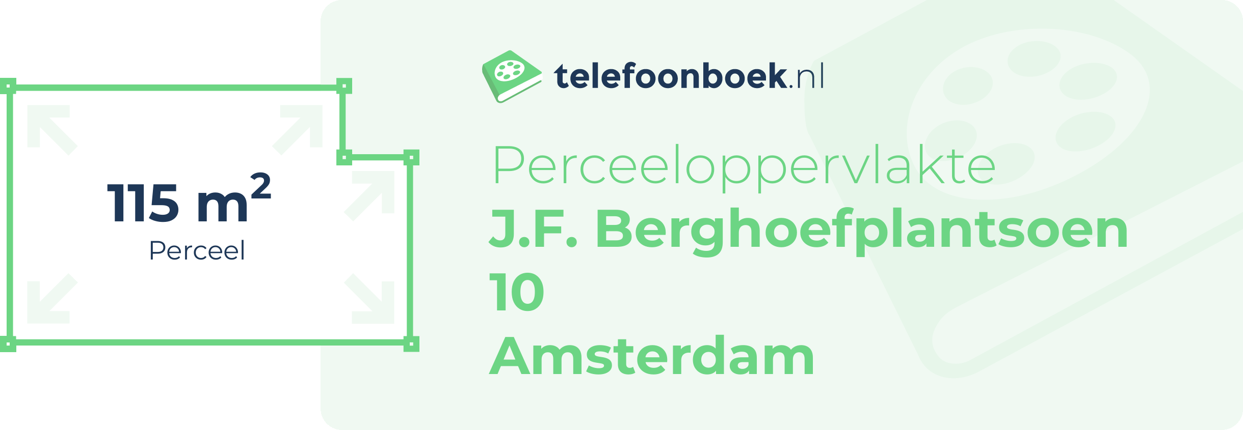 Perceeloppervlakte J.F. Berghoefplantsoen 10 Amsterdam