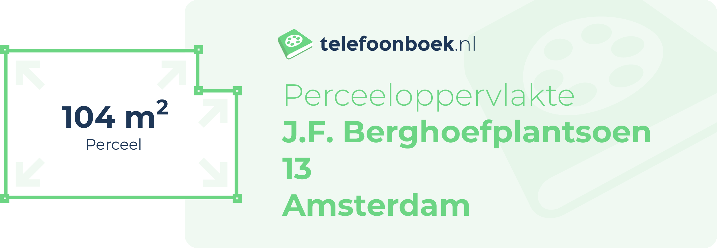 Perceeloppervlakte J.F. Berghoefplantsoen 13 Amsterdam