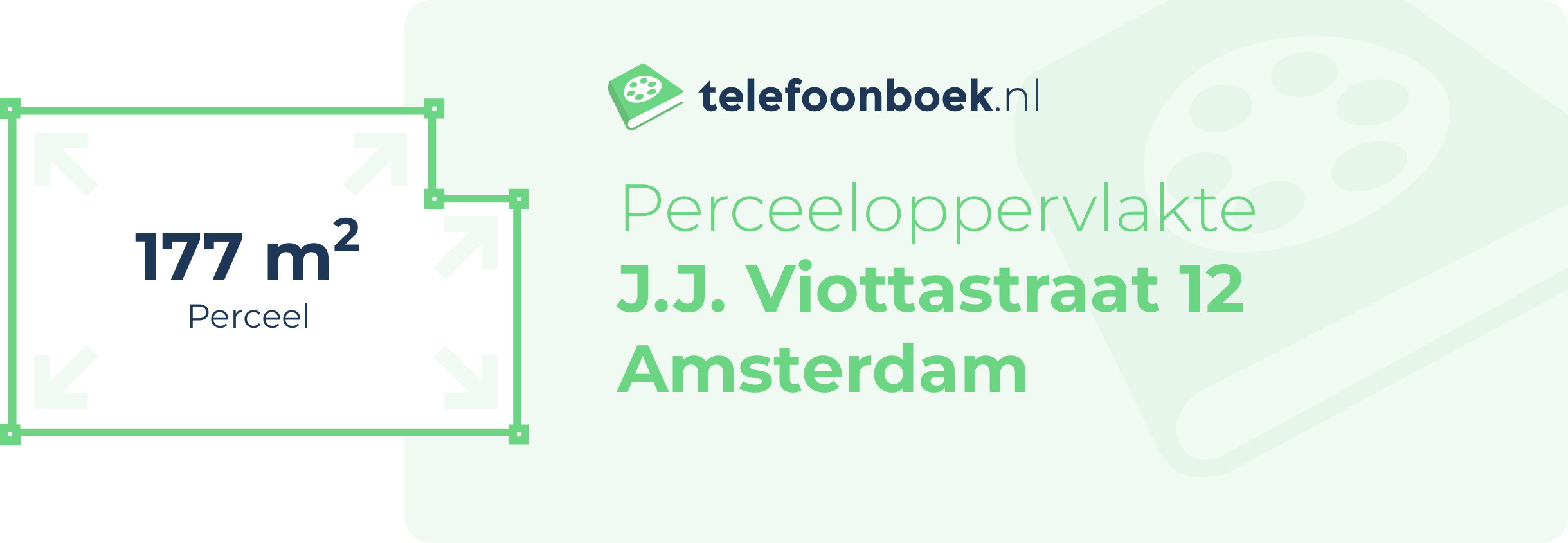 Perceeloppervlakte J.J. Viottastraat 12 Amsterdam