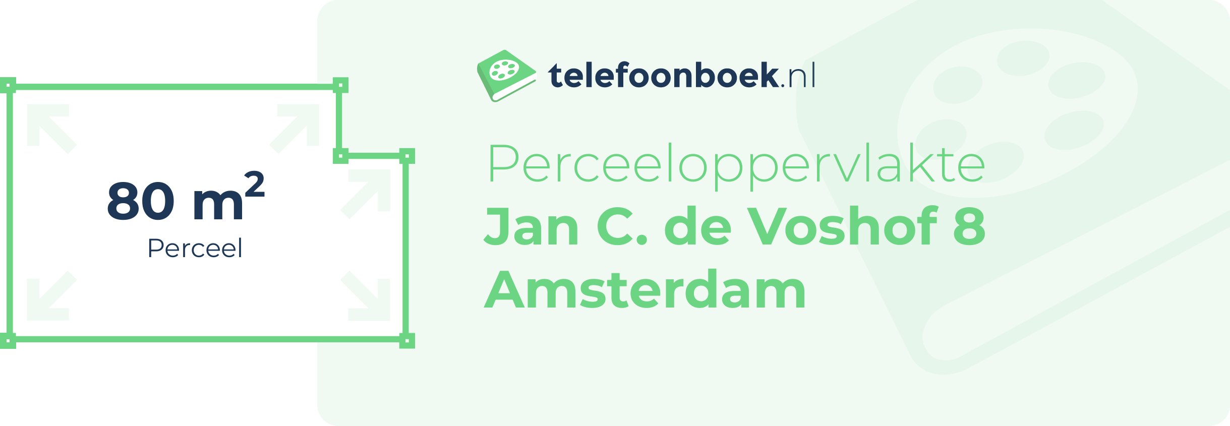 Perceeloppervlakte Jan C. De Voshof 8 Amsterdam