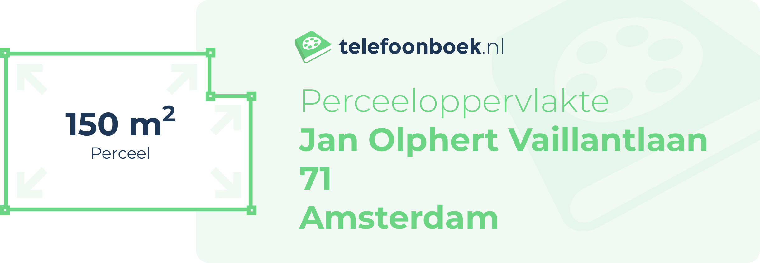 Perceeloppervlakte Jan Olphert Vaillantlaan 71 Amsterdam