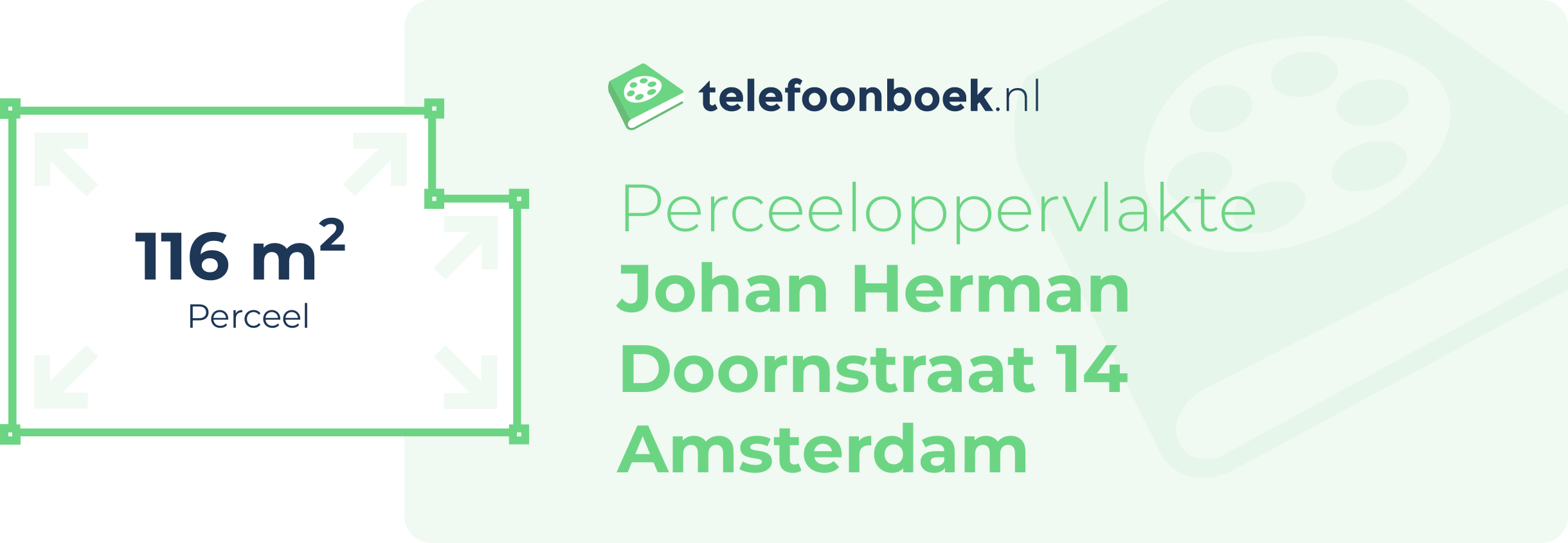 Perceeloppervlakte Johan Herman Doornstraat 14 Amsterdam
