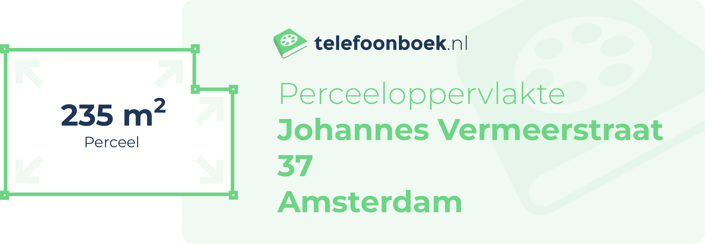 Perceeloppervlakte Johannes Vermeerstraat 37 Amsterdam