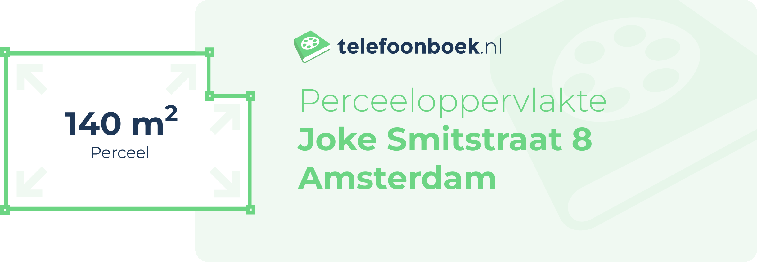 Perceeloppervlakte Joke Smitstraat 8 Amsterdam