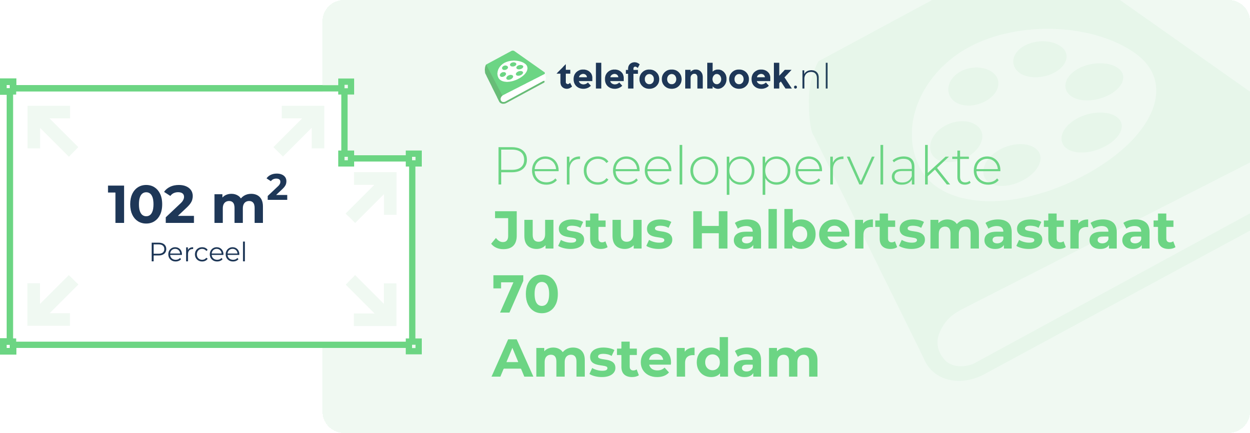 Perceeloppervlakte Justus Halbertsmastraat 70 Amsterdam