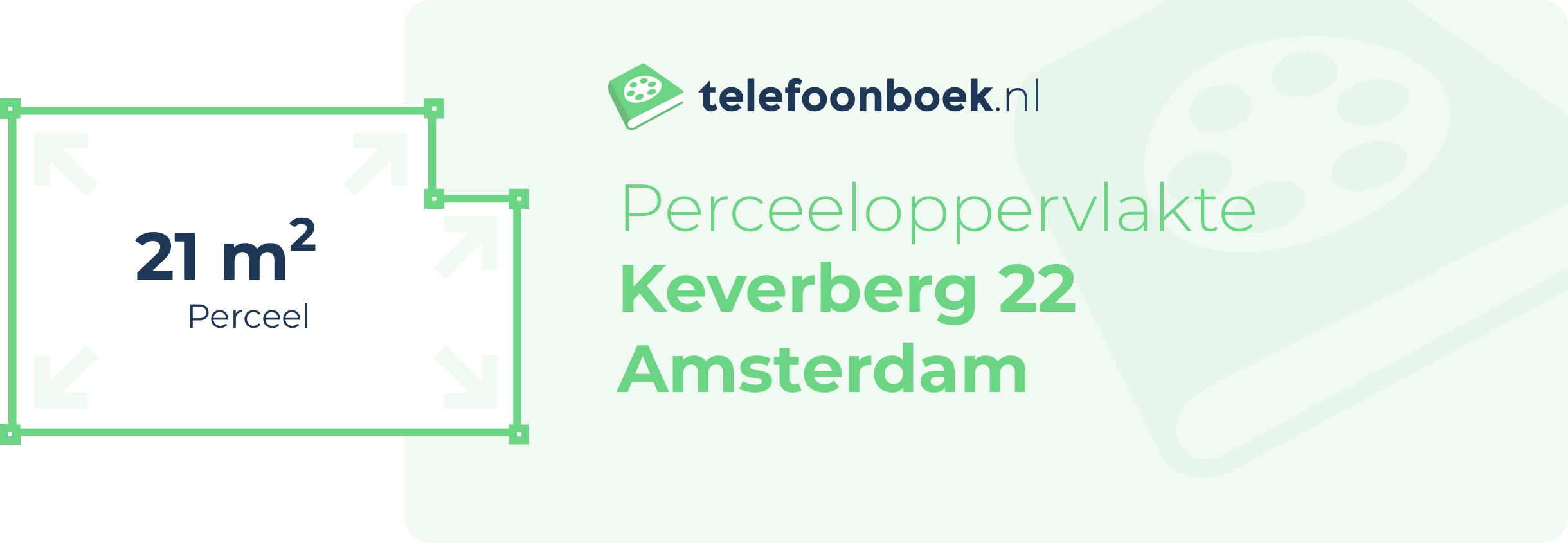 Perceeloppervlakte Keverberg 22 Amsterdam