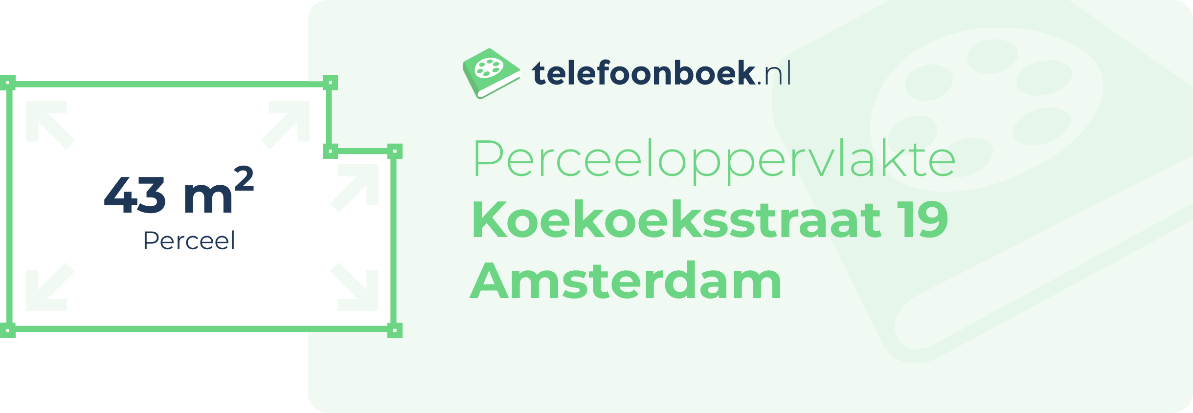 Perceeloppervlakte Koekoeksstraat 19 Amsterdam