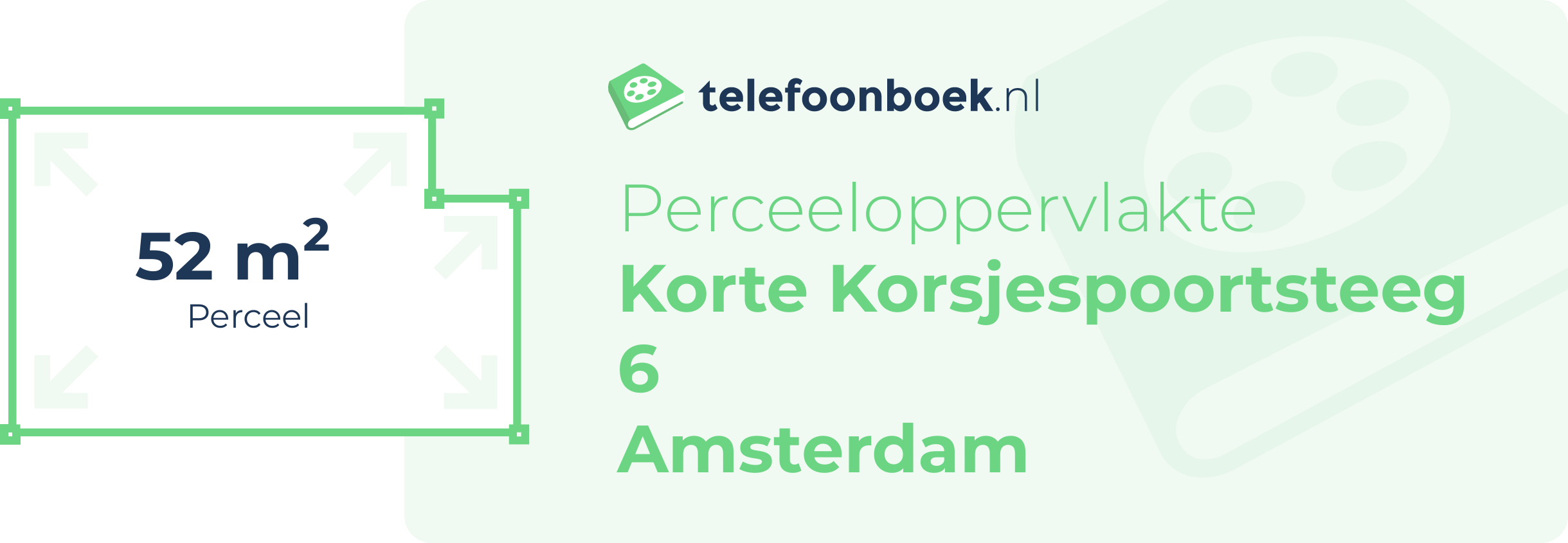 Perceeloppervlakte Korte Korsjespoortsteeg 6 Amsterdam