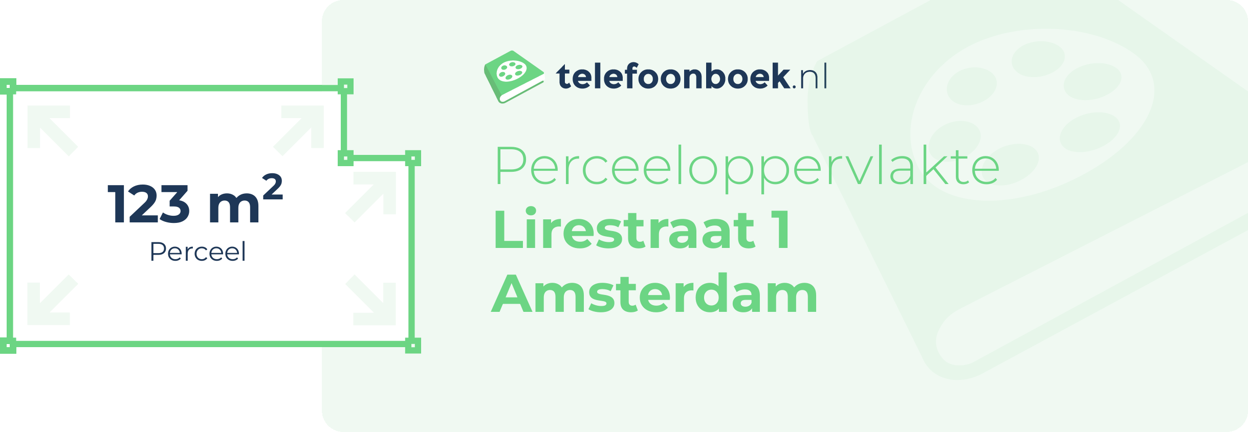 Perceeloppervlakte Lirestraat 1 Amsterdam