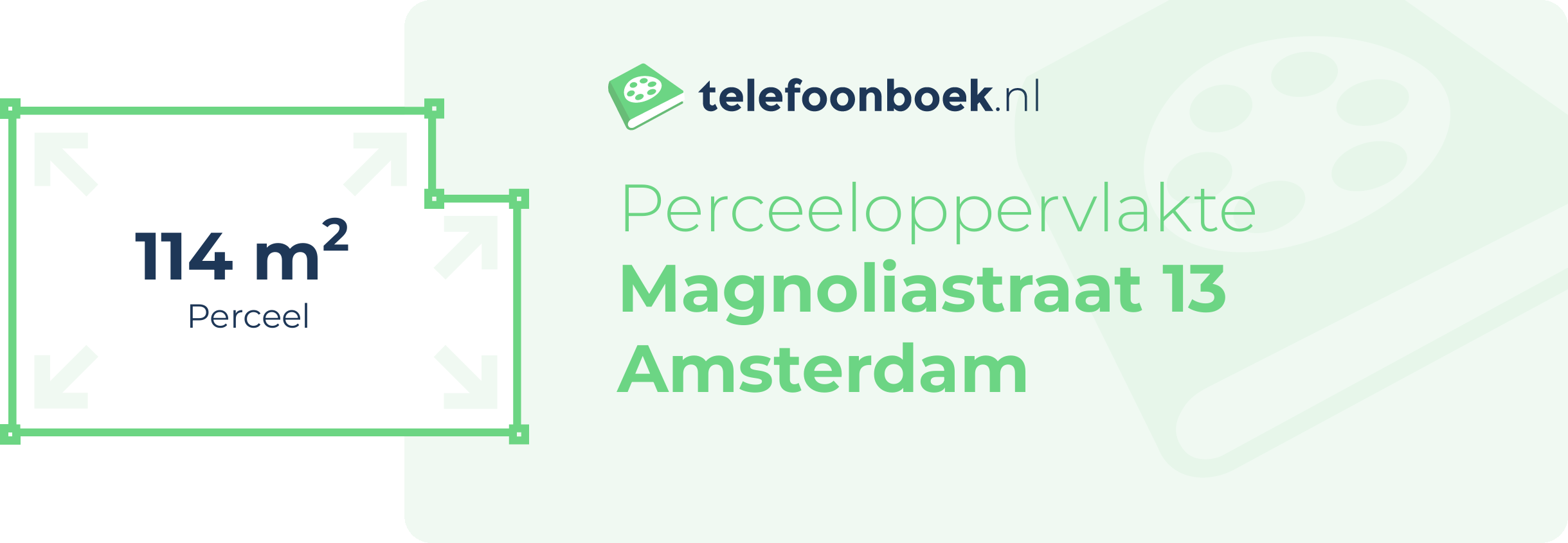 Perceeloppervlakte Magnoliastraat 13 Amsterdam