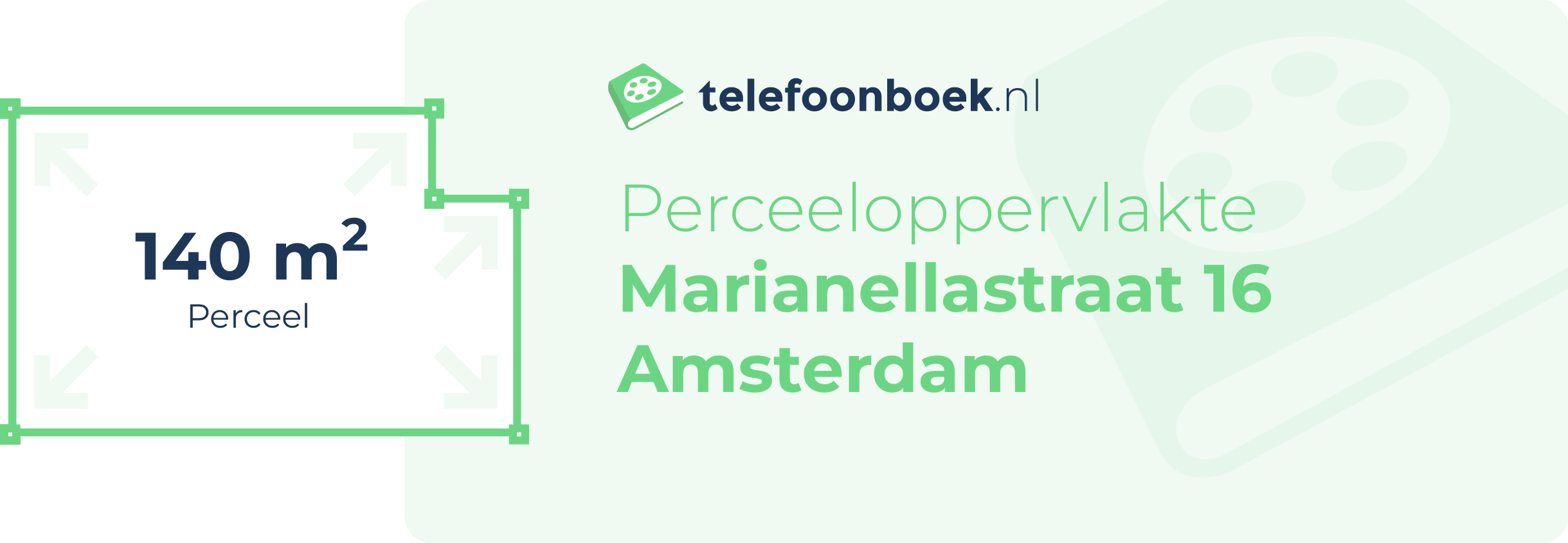 Perceeloppervlakte Marianellastraat 16 Amsterdam